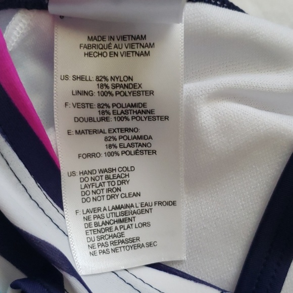 **FINAL SALE** adidas Stripe Colorblock Bikini Top - Picture 8 of 8